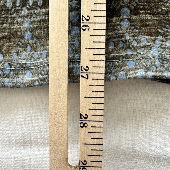 Catherines Tunic Shirt Women's 2X Rhinestone & Lace Embellished Blouse Tee Blue - Picture 7 of 8